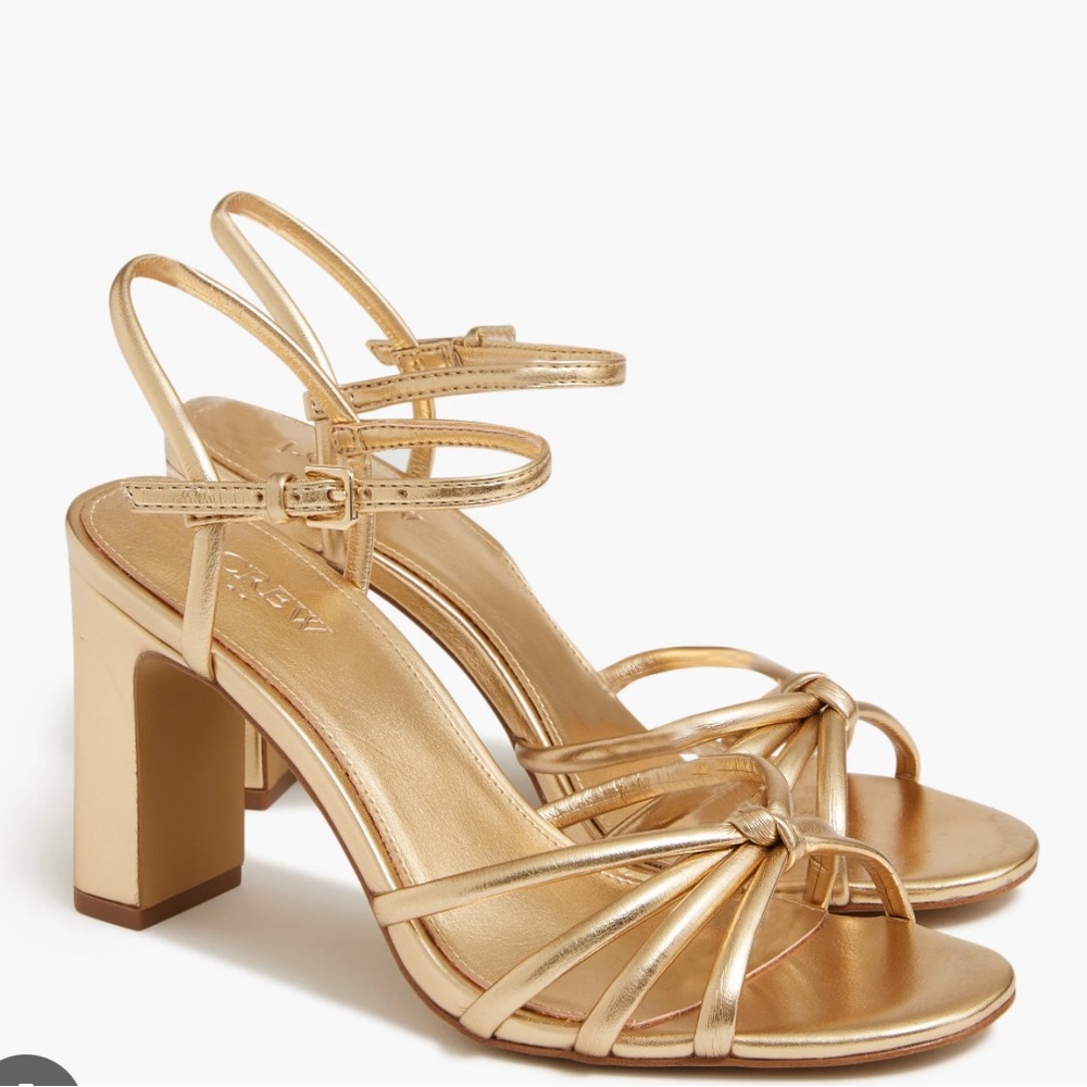 NWT JCREW Gold Strappy Heels